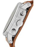 Fossil Original Boyfriend Sport Chronograph Beige Dial Brown Leather Strap Watch for Women - ES4046 Authentic Buy Shop Now
