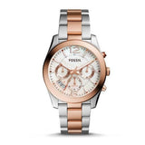 Fossil Perfect Boyfriend Mother of Pearl Dial Two Tone Steel Strap Watch for Women - ES4135 Authentic Buy Shop Now