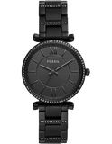 Fossil Carlie Black Dial Black Steel Strap Watch for Women - ES4488 Authentic Buy Shop Now
