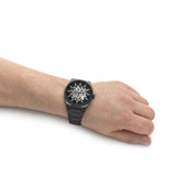 Fossil Everett Automatic Skeleton Grey Dial Grey Steel Strap Watch for Men - ME3206 Authentic Buy Shop Now
