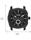 Fossil Machine Chronograph Black Dial Black Silicone Strap Watch for Men - FS4487 Authentic Buy Shop Now