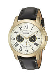 Fossil Grant Chronograph White Dial Black Leather Strap Watch for Men - FS5272 Authentic Buy Shop Now