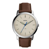 Fossil Minimalist Off White Dial Brown Leather Strap Watch for Men - FS5306 Authentic Buy Shop Now
