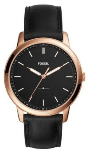 Fossil The Minimalist Black Dial Black Leather Strap Watch for Men - FS5376 Authentic Buy Shop Now