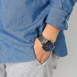 Fossil Neutra Chronograph Blue Dial Silver Mesh Bracelet Watch for Men - FS5383 Authentic Buy Shop Now