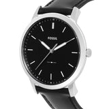 Fossil The Minimalist Three Hand Black Dial Black Leather Strap Watch for Men - FS5398 Authentic Buy Shop Now