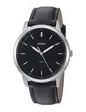 Fossil The Minimalist Three Hand Black Dial Black Leather Strap Watch for Men - FS5398 Authentic Buy Shop Now