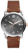 Fossil Commuter Grey Dial Brown Leather Strap Watch for Men - FS5417 Authentic Buy Shop Now