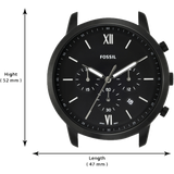 Fossil Neutra Chronograph Black Dial Black Steel Strap Watch for Men - FS5474 Authentic Buy Shop Now
