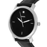 Fossil The Minimalist Carbon Series Black Dial Black Leather Strap Watch for Men - FS5497 Authentic Buy Shop Now