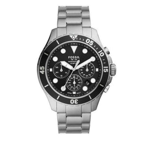 Fossil FB-03 Chronograph Black Dial Silver Steel Strap Watch for Men - FS5725 Authentic Buy Shop Now