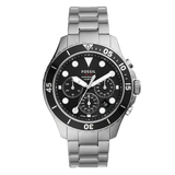 Fossil FB-03 Chronograph Black Dial Silver Steel Strap Watch for Men - FS5725 Authentic Buy Shop Now