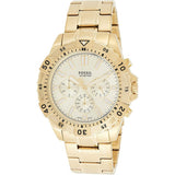 Fossil Garrett Chronograph Gold Dial Gold Steel Strap Watch for Men - FS5772 Authentic Buy Shop Now