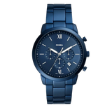 Fossil Neutra Chronograph Blue Dial Blue Steel Strap Watch for Men - FS5826 Authentic Buy Shop Now