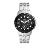 Fossil FB-01 Chronograph Black Dial Silver Steel Strap Watch for Men - FS5837 Authentic Buy Shop Now