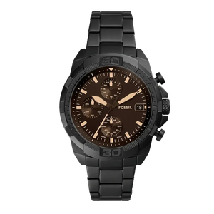 Fossil Bronson Chronograph Black Dial Black Steel Strap Watch for Men - FS5851 Authentic Buy Shop Now