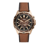Fossil Garrett Chronograph Brown Dial Brown Leather Strap Watch for Men - FS5867 Authentic Buy Shop Now