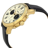 Fossil Grant Chronograph White Dial Black Leather Strap Watch for Men - FS5272 Authentic Buy Shop Now