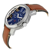 Fossil Grant Twist Multifunction Blue Dial Brown Leather Strap Watch for Men - ME1161 Authentic Buy Shop Now