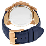 Fossil Grant Chronograph Blue Dial Blue Leather Strap Watch for Men - FS4835 Authentic Buy Shop Now
