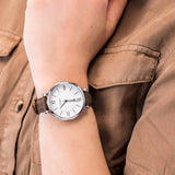 Fossil Jacqueline White Dial Brown Leather Strap Watch for Women - ES3708 Authentic Buy Shop Now