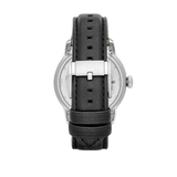 Fossil Townsman Automatic Skeleton Silver Dial Black Leather Strap Watch for Men - ME3041 Authentic Buy Shop Now