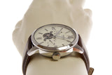 Fossil Townsman Automatic White Dial Brown Leather Strap Watch for Men - ME3064 Authentic Buy Shop Now