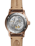 Fossil Townsman Automatic Skeleton White Dial Brown Leather Strap Watch for Men - ME3078 Authentic Buy Shop Now