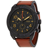 Fossil Bronson Black Dial Brown Leather Strap Watch for Men - FS5714 Authentic Buy Shop Now