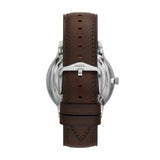 Fossil Neutra Automatic Skeleton White Dial Brown Leather Strap Watch for Men - ME3184 Authentic Buy Shop Now