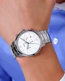 Fossil Neutra Chronograph White Dial Silver Steel Strap Watch for Men - FS5433 Authentic Buy Shop Now