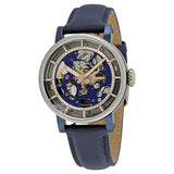Fossil Boyfriend Skeleton Blue Dial Blue Leather Strap Watch for Women - ME3136 Authentic Buy Shop Now