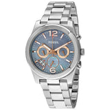 Fossil Perfect Boyfriend Mother of Pearl Blue Dial Silver Steel Strap Watch for Women - ES3880 Authentic Buy Shop Now