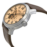 Fossil Pilot 54 Automatic Cream Dial Brown Leather Strap Watch for Men - ME3119 Authentic Buy Shop Now