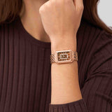 Fossil Raquel Three Hand Date Brown Dial Rose Gold Steel Strap Watch For Women - ES5323 Authentic Buy Shop Now