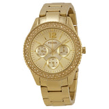 Fossil Stella Multifunction Gold Dial Gold Steel Strap Watch for Women - ES3589 Authentic Buy Shop Now