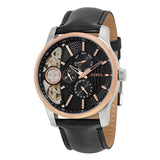 Fossil Twist Multi-Function Chronograph Black Dial Black Leather Strap Watch for Men - ME1099 Authentic Buy Shop Now
