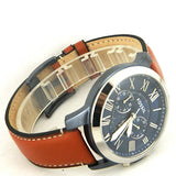 Fossil Grant Chronograph Blue Dial Brown Leather Strap Watch for Men - FS5151 Authentic Buy Shop Now