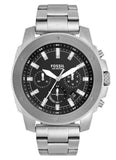 Fossil Modern Machine Black Dial Silver Steel Strap Watch for Men - FS4926 Authentic Buy Shop Now