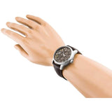 Fossil Twist Chronograph Multifunction Taupe Dial Brown Leather Strap Watch for Men - ME1098 Authentic Buy Shop Now