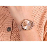Michael Kors Portia Rose Gold Dial Rose Gold Mesh Bracelet Watch for Women - MK3845 Authentic Buy Shop Now