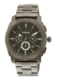 Fossil Machine Chronograph Black Dial Grey Steel Strap Watch for Men - FS4662 Authentic Buy Shop Now