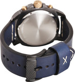 Fossil Modern Machine Chronograph Black Dial Blue Leather Strap Watch for Men - FS5066 Authentic Buy Shop Now