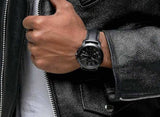 Fossil Grant Chronograph Black Dial Black Leather Strap Watch for Men - FS5132 Authentic Buy Shop Now