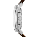 Fossil Pilot Chronograph White Dial Brown Leather Strap Watch for Men - FS5146 Authentic Buy Shop Now