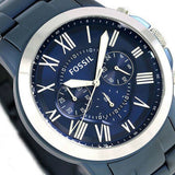 Fossil Grant Chronograph Blue Dial Blue Steel Strap Watch for Men - FS5230 Authentic Buy Shop Now