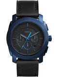 Fossil Machine Chronograph Black Dial Black Leather Strap Watch for Men - FS5361 Authentic Buy Shop Now