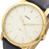 Fossil The Minimalist Slim White Dial Blue Leather Strap Watch for Men - FS5371 Authentic Buy Shop Now