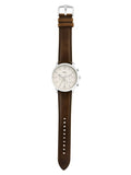 Fossil Neutra Chronograph White Dial Brown Leather Strap Watch for Men - FS5380 Authentic Buy Shop Now