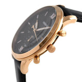 Fossil Neutra Chronograph Black Dial Black Leather Strap Watch for Men - FS5381 Authentic Buy Shop Now